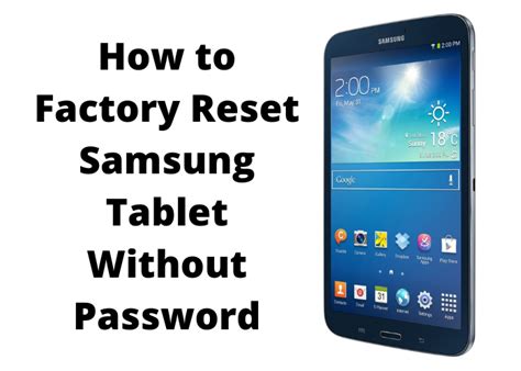 samsung tablet factory reset without password.